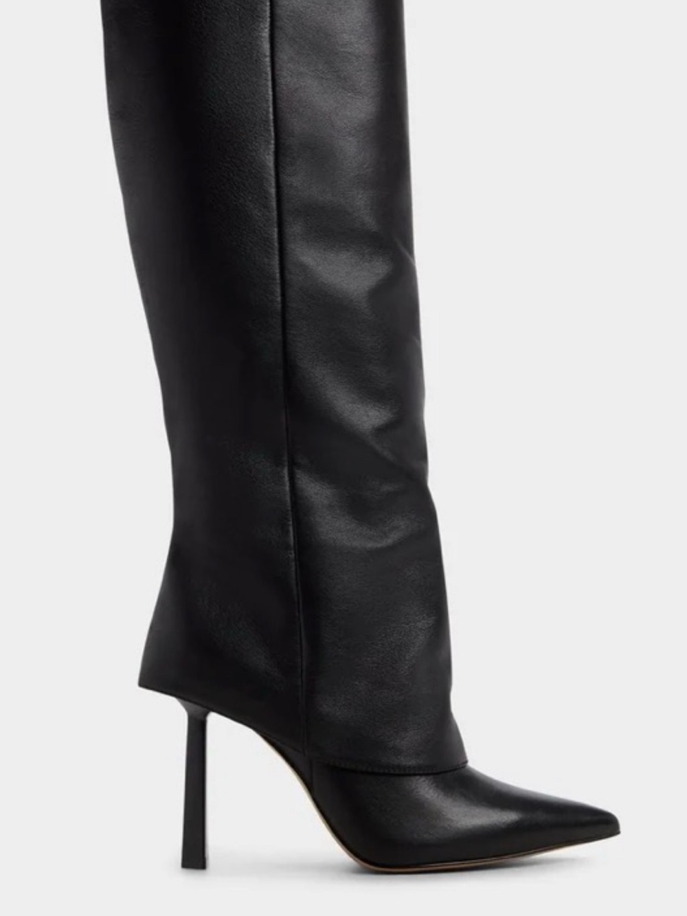 Aldo Black Over-the-Knee Pointed-Toe Stiletto Boots